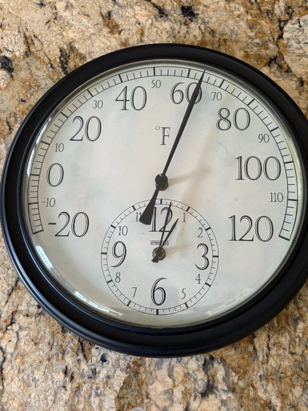 Taylor 14" Decorative Clock with Thermometer
